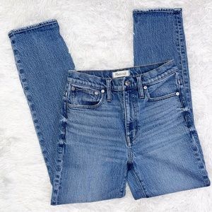 MADEWELL Women’s High Rise Slim Boyjean Blue Denim Jeans 25